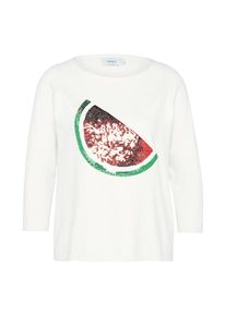 Only, Damen Pullover 'MARLEY', Grün / Rot / Offwhite