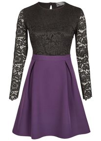 Nicowa, Damen Kleid 'OTEMI', Dunkellila / Schwarz