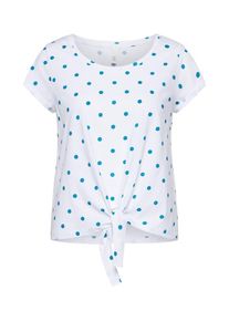 Q/S Designed By, Damen Shirt, Himmelblau / Naturweiß