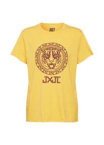 Juicy By Juicy Couture, Damen Shirt 'JXJC Tiger Emblem Logo Tee', Gelb / Weinrot