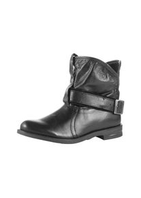 Buffalo, Damen Lederboot mit Rie, Schwarz