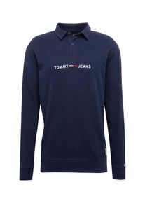 Tommy Jeans, Herren Sweatshirt 'TJM ESSENTIAL RUGBY SHIRT', Dunkelblau / Rot / Weiß