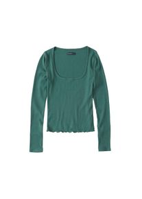 Abercrombie & Fitch Abercrombie & Fitch, Damen Shirts 'LS ECLECTIC SLIM RIB', Grün