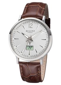 Regent Uhren REGENT, Herren Uhr '11030178', Braun / Silber / Weiß