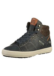 Mustang, Herren Sneaker, Beige / Dunkelblau / Braun