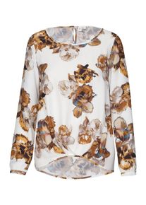 Seidensticker, Damen Schlupfbluse 'Schwarze Rose', Beige / Dunkelgelb / Weiß