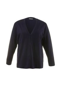 Ulla Popken, Damen Strickjacke, Nachtblau