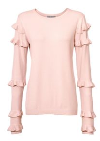 Heine, Damen Rundhalspullover, Altrosa