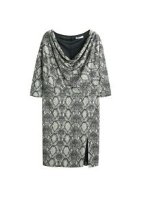 Violeta by Mango, Damen Kleid 'Piton', Ecru / Schwarz