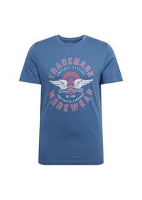 Jack & Jones JACK & JONES, Herren Shirt 'JORRESTA TEE SS CREW NECK', Dunkelblau / Senf / Weinrot