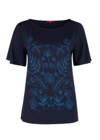 s.Oliver RED LABEL, Damen Shirt, Nachtblau / Hellblau