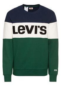 Levi's LEVI'S, Herren Sweatshirt 'COLORBLOCK CREW', Blau / Grün / Weiß