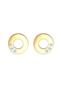 Diamore, Damen Ohrringe, Gold / Transparent
