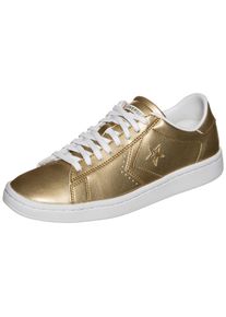 Converse, Damen Pro Leather LP Metallic OX Sneaker, Gold