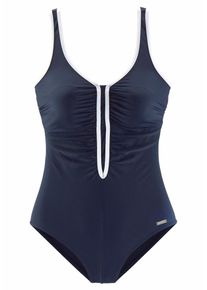 Lascana, Damen Badeanzug, Blau / Wei&szlig;