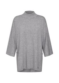 s.Oliver RED LABEL, Damen Pullover 'PONCHO', Graumeliert