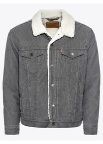 Levi's LEVI'S, Herren Jeansjacke 'TYPE 3 SHERPA TRUCKER', Rauchgrau / Wollweiß