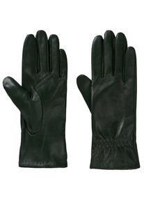 Nümph NÜMPH, Damen Lederhandschuhe, Dunkelgrün