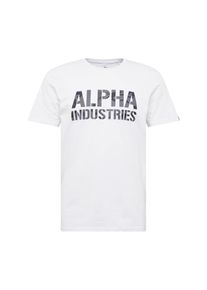 Alpha Industries, Herren T-Shirt 'Camo Print', Schwarz / Wei&szlig;