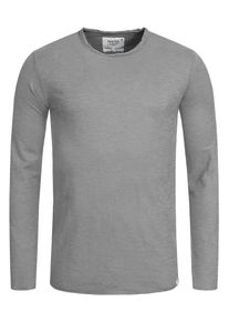 INDICODE JEANS, Herren Longsleeve 'Willbur', Rauchgrau