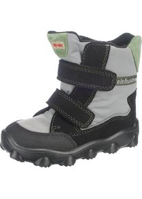 Elefanten, Winterstiefel 'TEX', Weite W f&uuml;r breite F&uuml;&szlig;e, Grau / Pastellgr&uuml;n / Schwarz