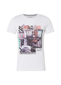 Tom Tailor Denim, Herren T-Shirt, Mischfarben / Weiß