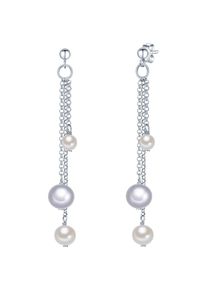 Valero Pearls, Damen Silberohrhänger mit Süßwasser-Zuchtperlen, Silber