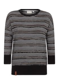 Naketano, Damen Pullover 'Streets of South Jamaica', Braun / Schwarz / Wei&szlig;