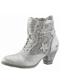 Mustang, Damen Shoes Schn&uuml;rstiefelette, Silbergrau