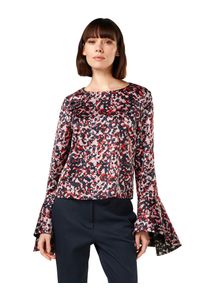 Hugo, Damen Bluse 'Cinusy-1', Creme / Dunkelorange / Dunkelrot