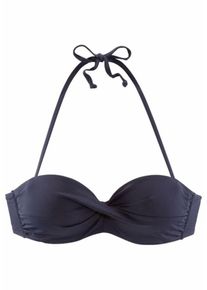 s.Oliver RED LABEL Beachwear, Damen Bügel-Bandeau-Top 'Spain', Navy