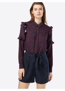 Only, Damen Blusenshirt, Nachtblau / Rot