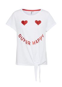 Only, Damen T-Shirt, Rot / Wei&szlig;