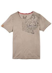 Marjo, Herren Trachtenshirt, Sand / Schwarz