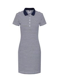 Tommy Hilfiger, Damen Kleid 'New Chiara', Marine / Weiß