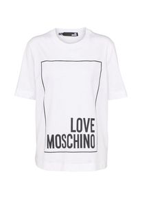 Love Moschino, Damen Shirt 'ST.LOGO BOX', Offwhite