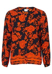 JUNAROSE, Damen Bluse, Nachtblau / Rot