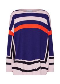 REN&Eacute; LEZARD, Damen Pullover 'P004S', Blau / Dunkelorange