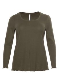 sheego Casual, Damen Langarmshirt, Khaki