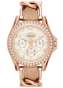 Fossil, Damen Uhr 'RILEY', Sand / Rosegold