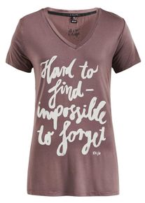 Khujo, Damen Shirt 'DRENZA', Mauve / Weiß