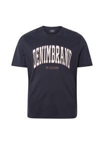 Tom Tailor Denim, Herren T-Shirt, Navy / Karminrot / Weiß