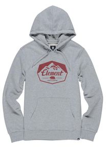 Element, Herren Kapuzenpullover 'Journey', Graumeliert / Blutrot