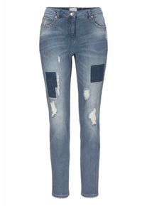 Aniston, Damen Boyfriend-Jeans, Blue Denim
