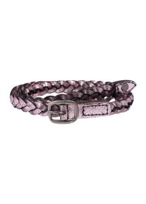 FREDsBRUDER, Damen G&uuml;rtel 'Small Woven Flashy', Pink / Silber