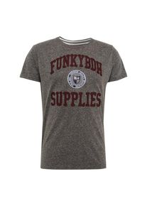 Funky Buddha, Herren T-Shirt, Graumeliert