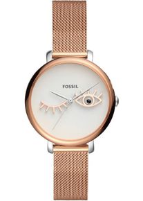Fossil, Damen Quarzuhr 'JACQUELINE, ES4414', Rosegold / Silber / Perlwei&szlig;