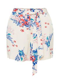 minimum, Damen Bundfaltenshorts, Creme / Blau / Rot