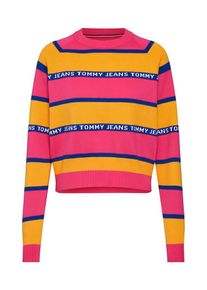 Tommy Jeans, Damen Pullover, Navy / Orange / Pink