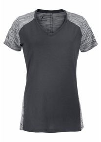 asics, Damen Laufshirt 'FUZEX V-NECK SS TOP', Dunkelgrau